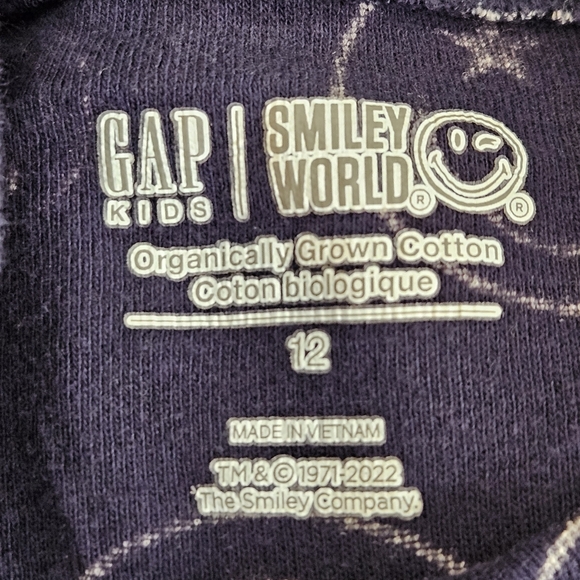 GAP KIDS, Smiley World, Organic Cotton 2 Pc Pyjamas, Size 12 - Picture 3 of 3